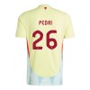 Original Fußballtrikot Spanien Pedri 26 Auswärtstrikot EURO 2024 Für Herren